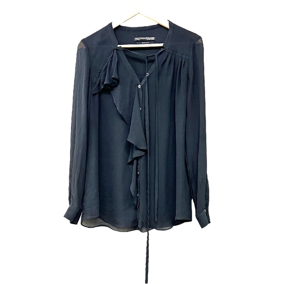 All Saints Silk Blouse Size 2 - Picture 1 of 4